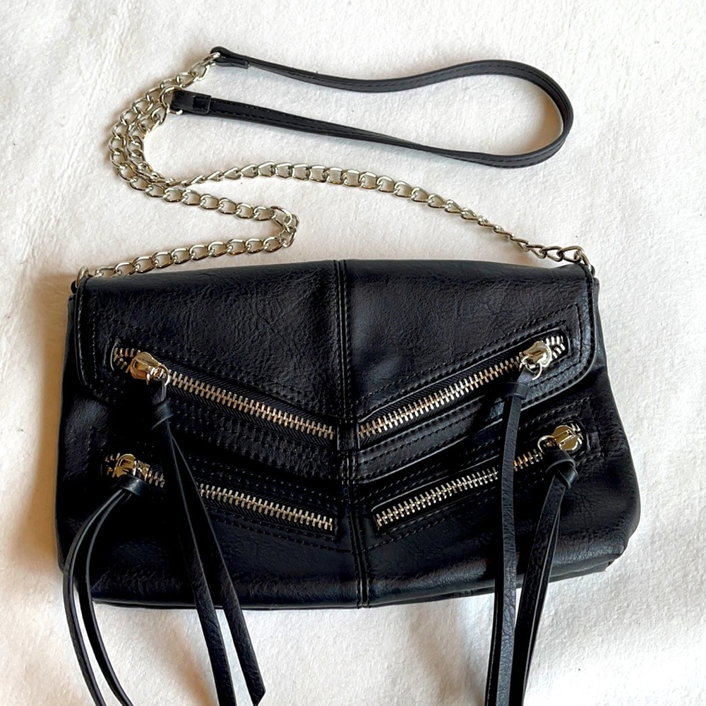 Steve Madden Crossbody Handbag with Zipper & Tassel Accents